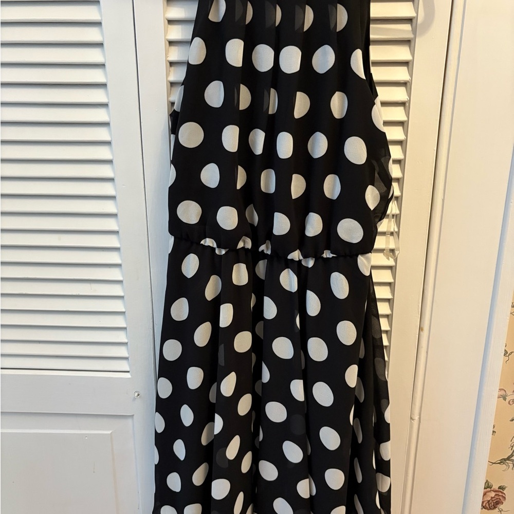 Miami Black and White Polka Dot Mini Dress